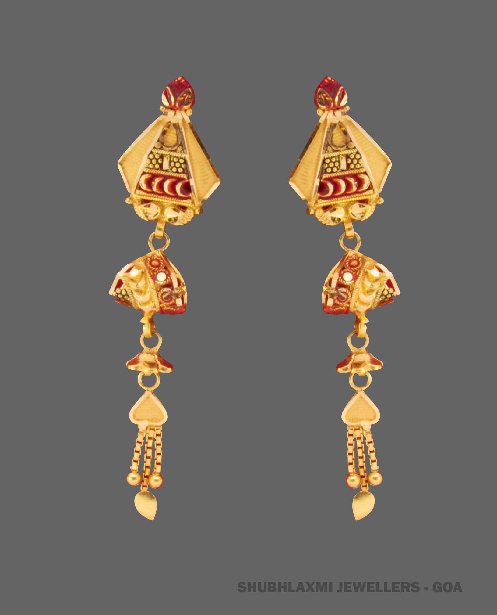 Hanging Gold earring SLJ-1255