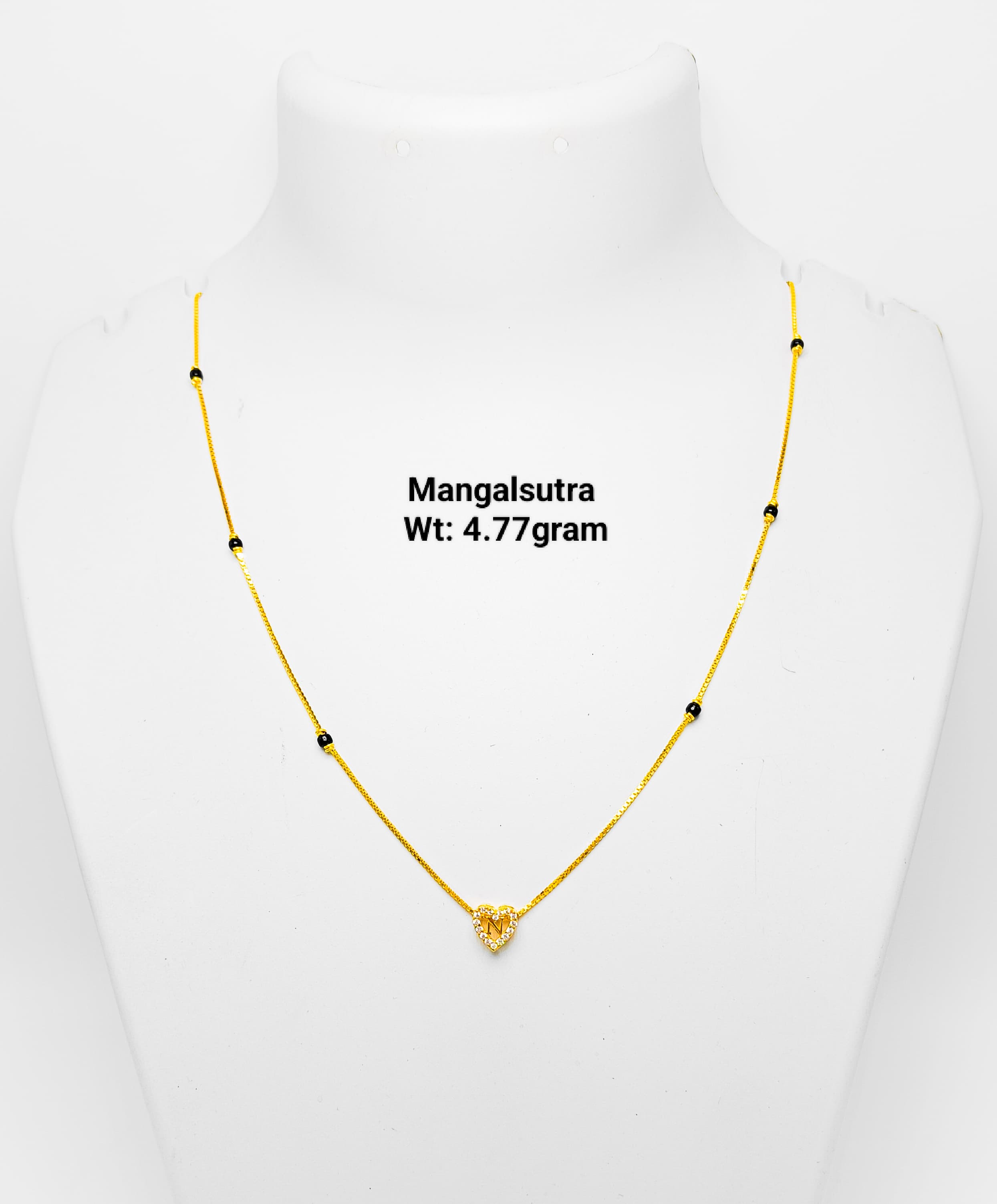 Elegant Heart Design Gold Mangalsutra
