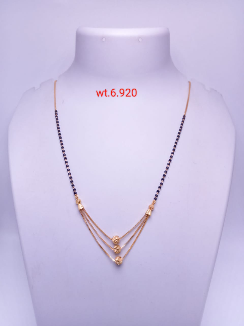 Classic Gold Beaded Mangalsutra