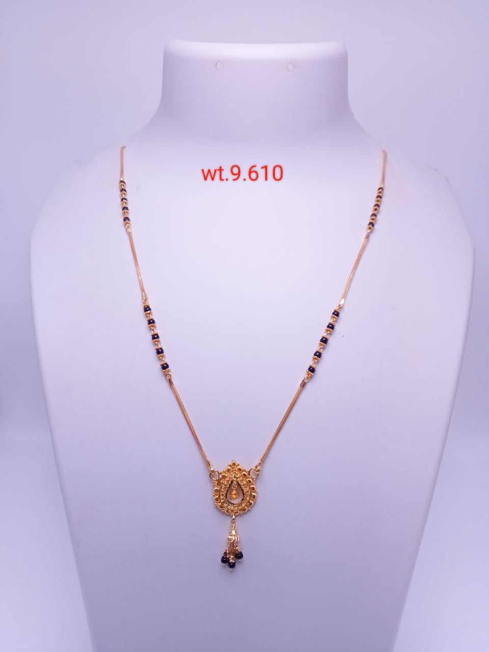 Elegant Dual Pendant Gold Mangalsutra