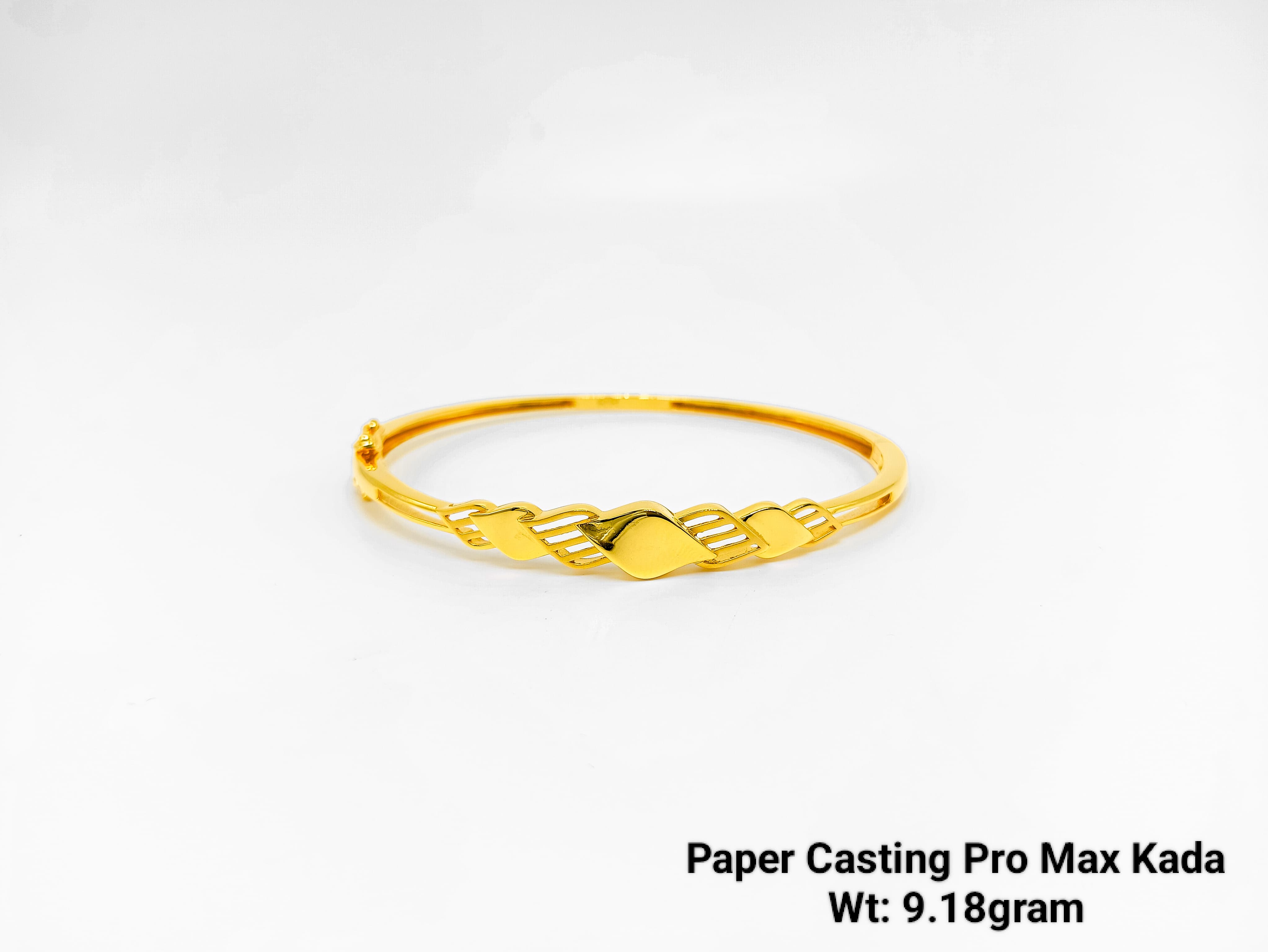 Elegant Wave Pattern Paper Casting Flexi Kada (9.18 Gram)