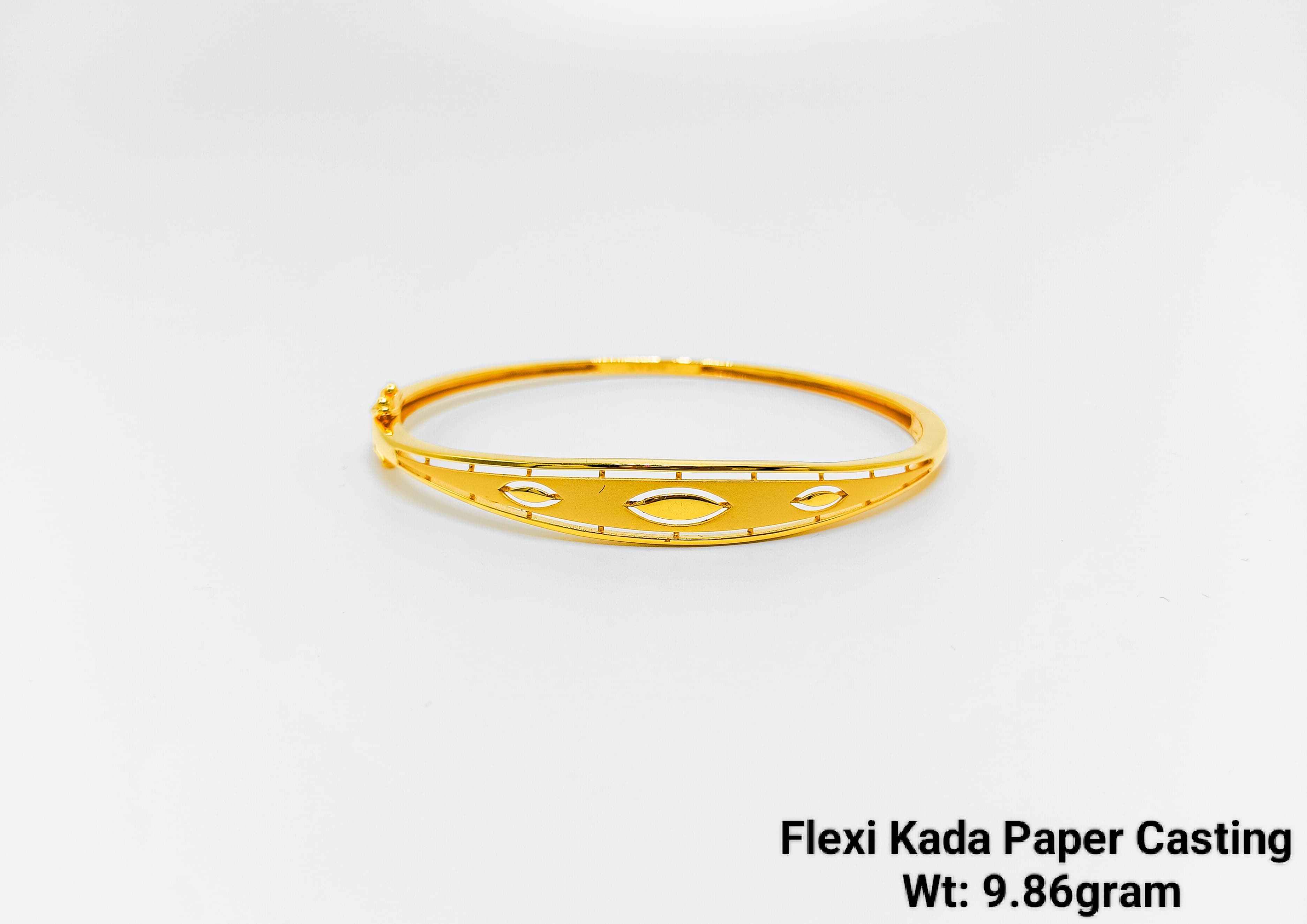 Elegant Oval Motif Flexi Kada – 9.86 Gram