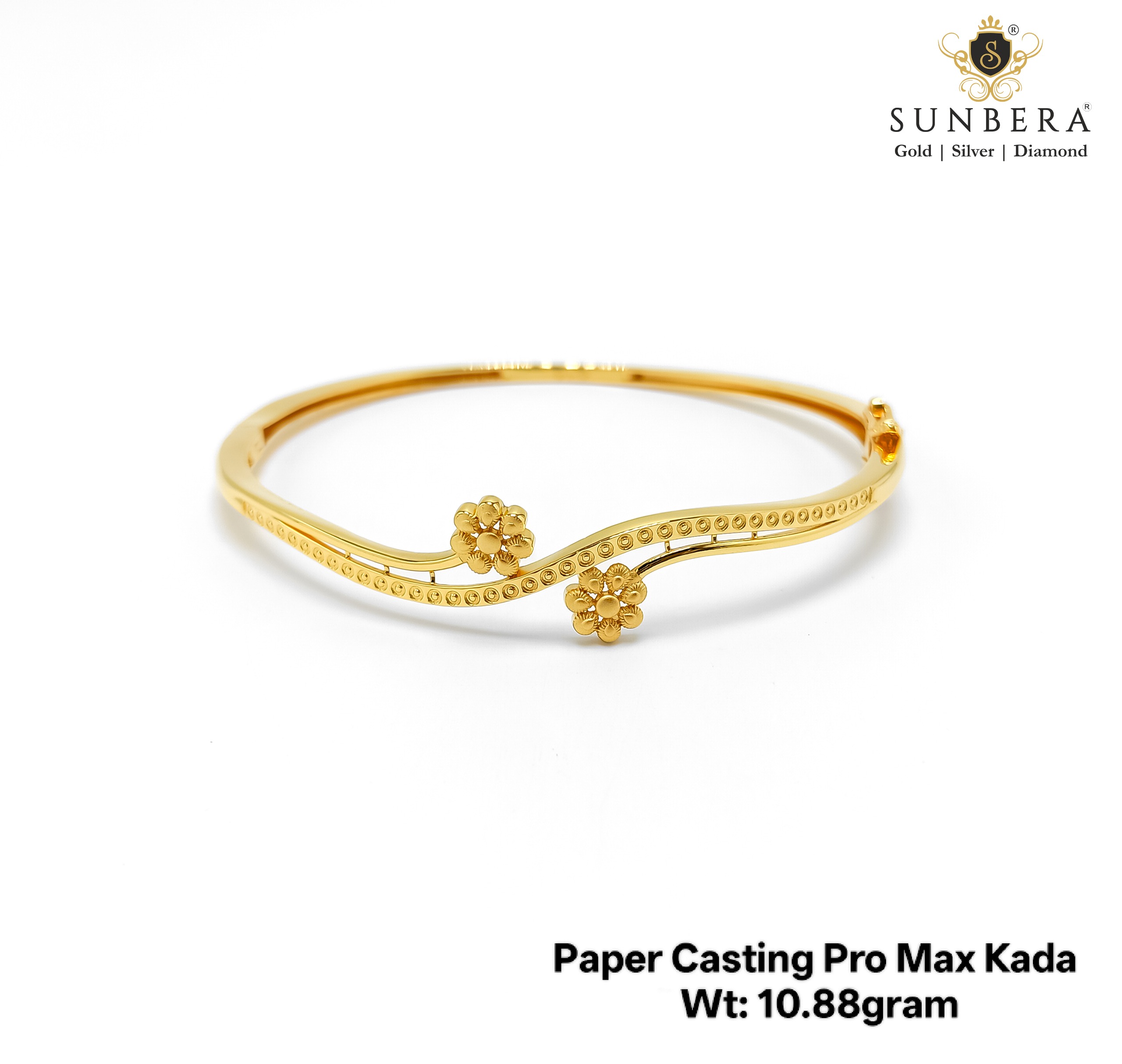 unbera Pro Max Floral Ladies Kada – 10.88 Gram