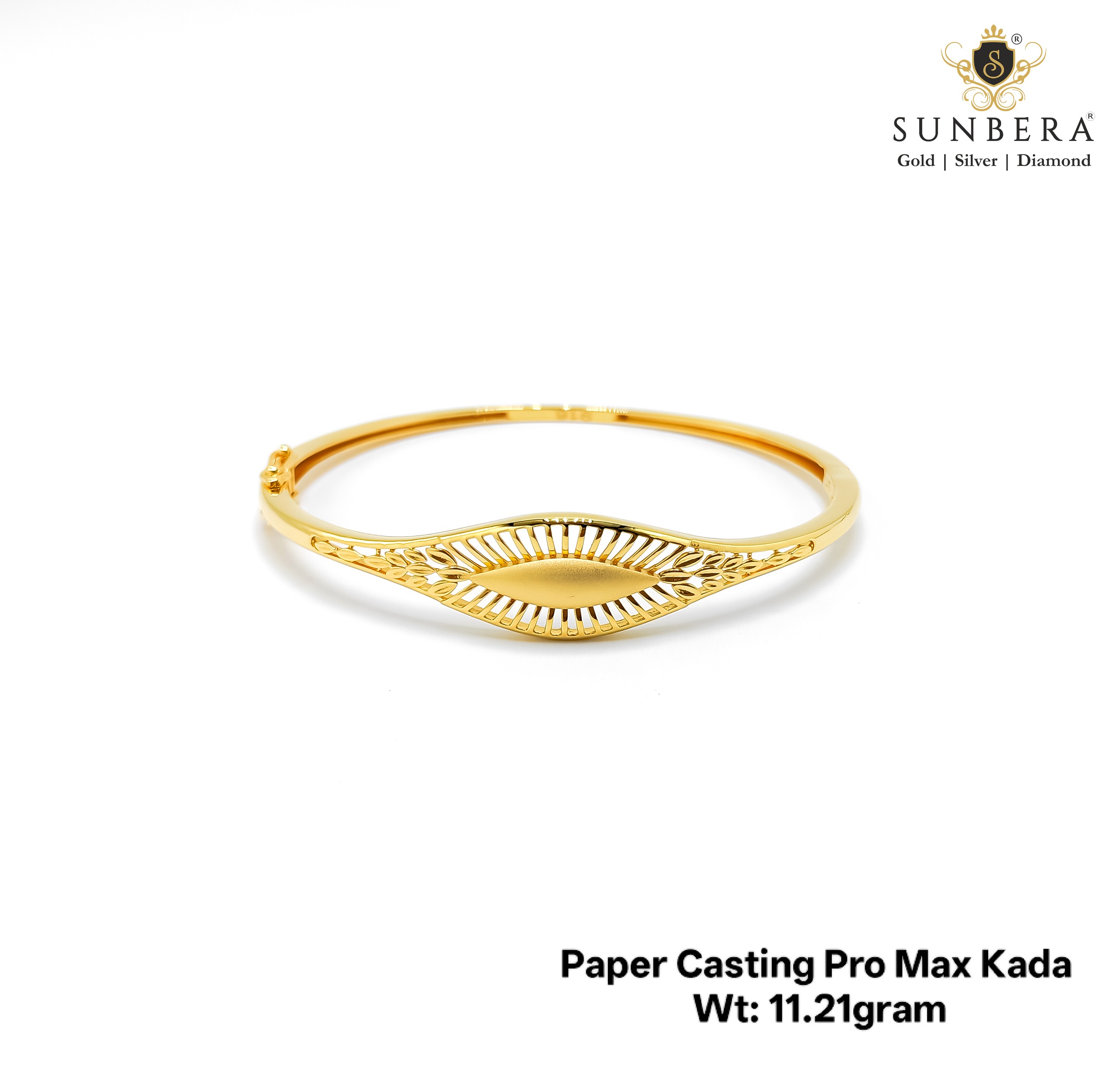 Sunbera Paper Casting Pro Max Gold Kada – Unisex Design