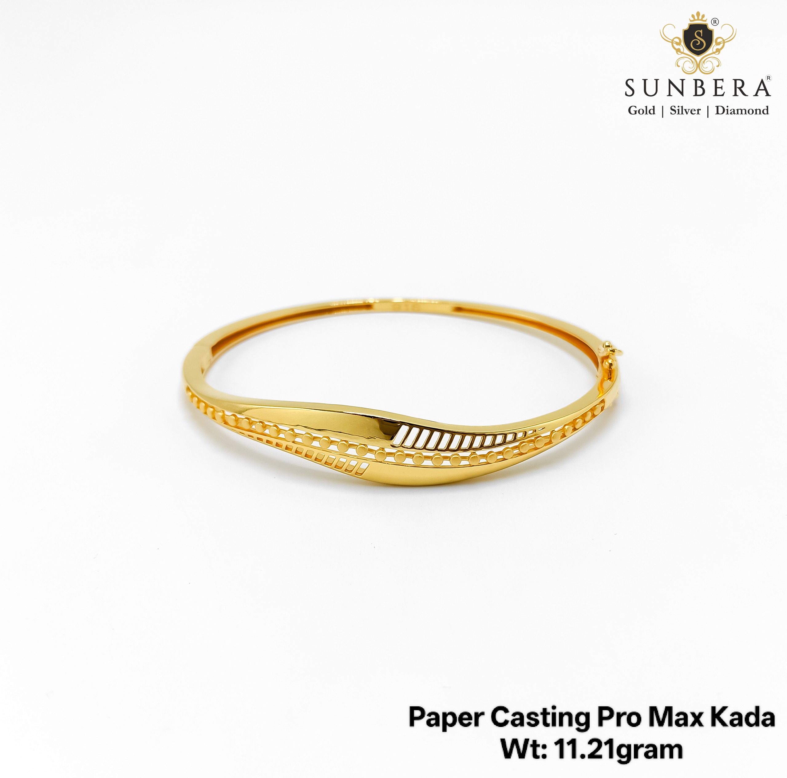 Paper Casting Pro Max Gold Kada – 11.21 Gram (Unisex)