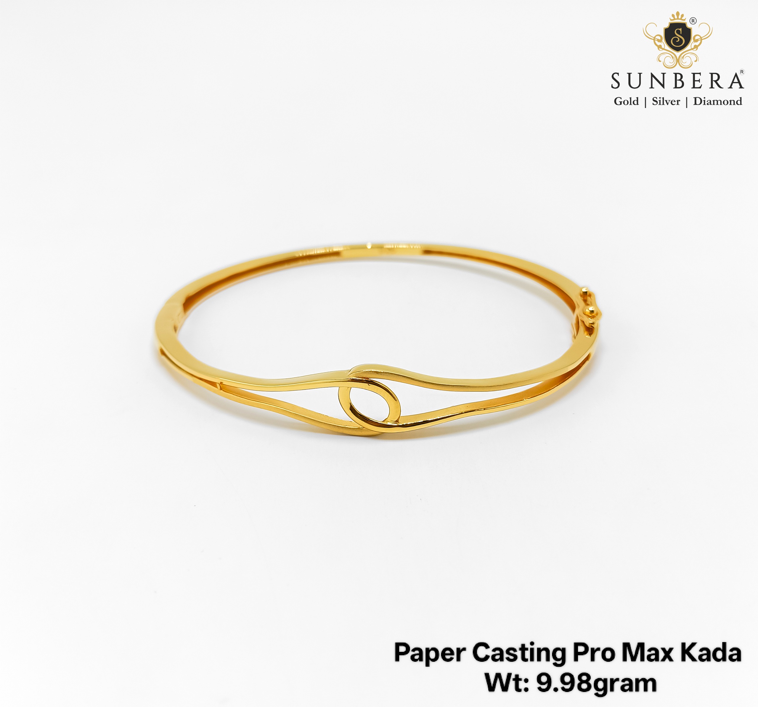 Shubhlaxmi Jewellers 22K Gold Paper Casting Pro Max Gents Kada (9.98 Gram)
