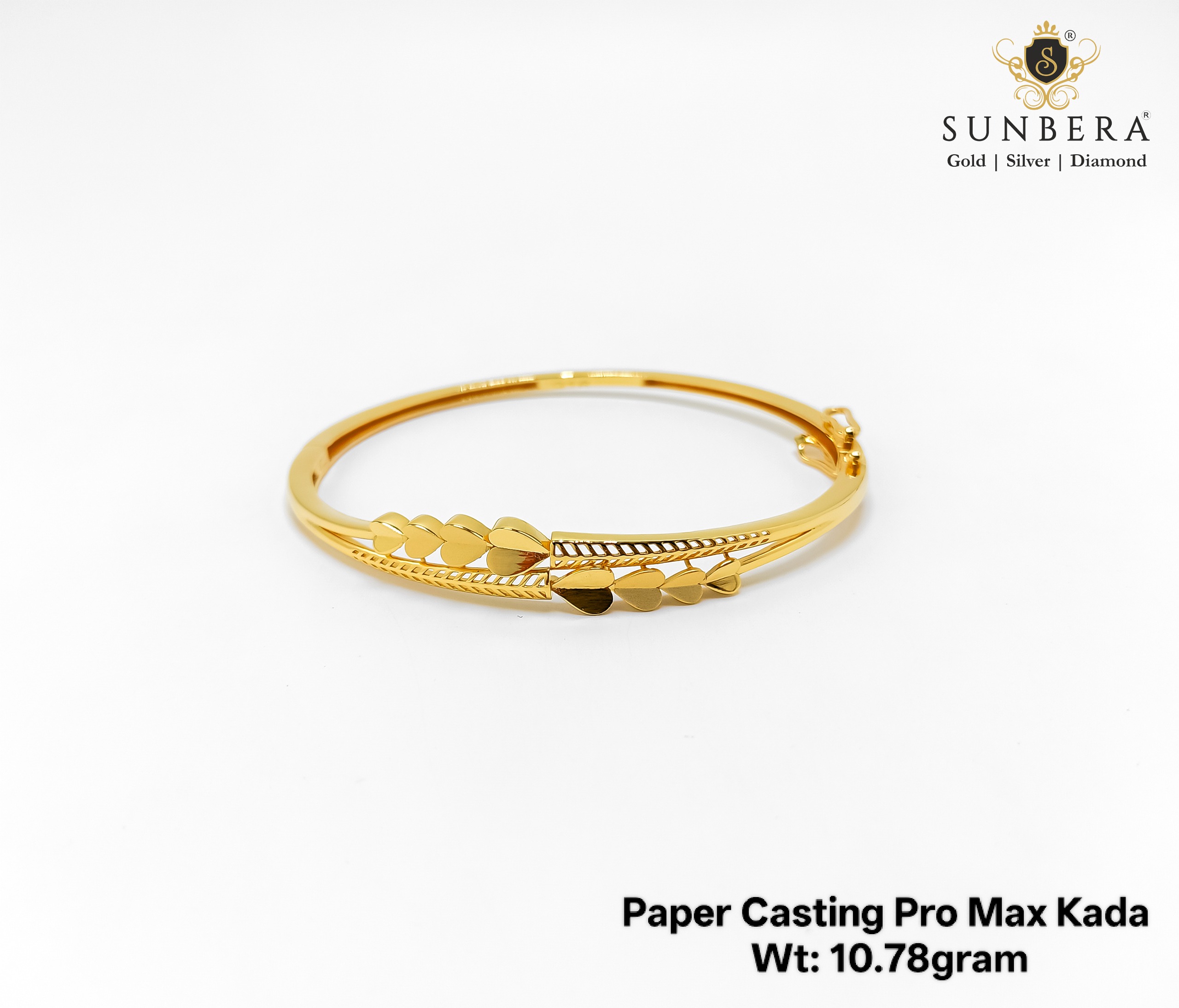 Shubhlaxmi 22K Gold Paper Casting Pro Max Gents Kada – 10.78 Grams