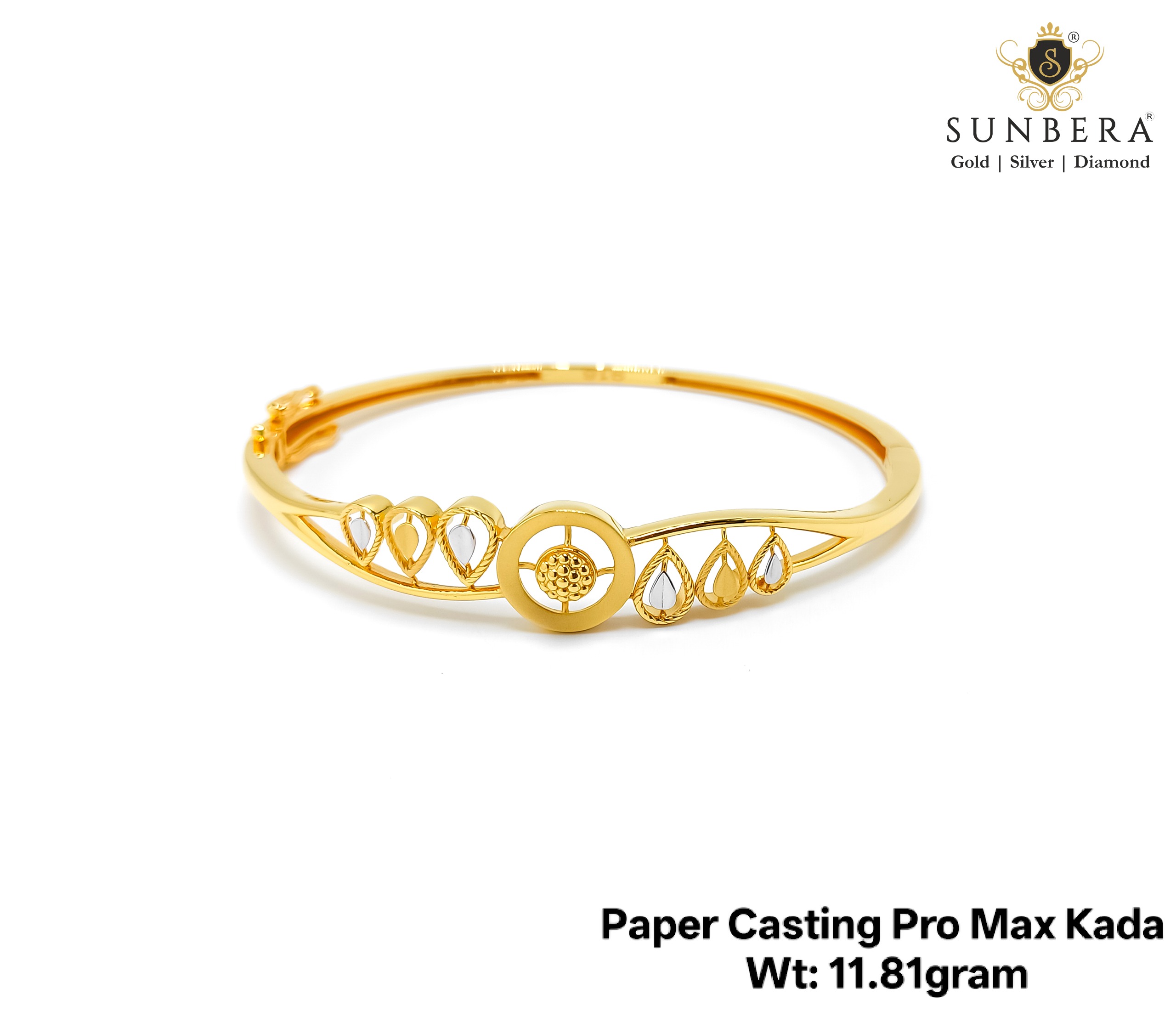 Paper Casting Pro Max Men’s Gold Kada – 22K | 11.81 Grams