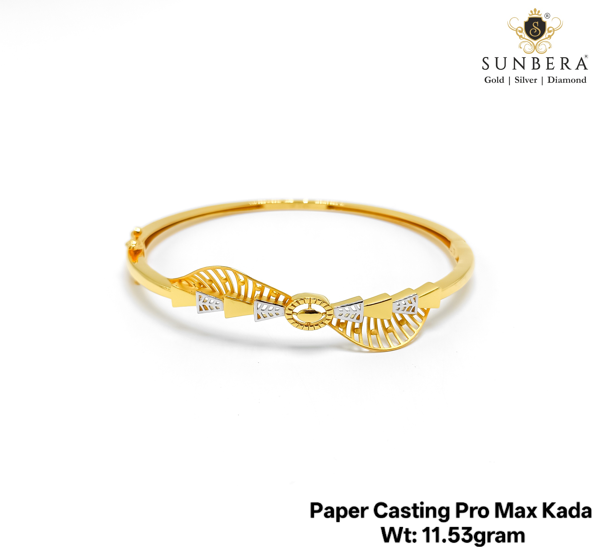 Paper Casting Pro Max Men’s Gold Kada – 11.53 Grams