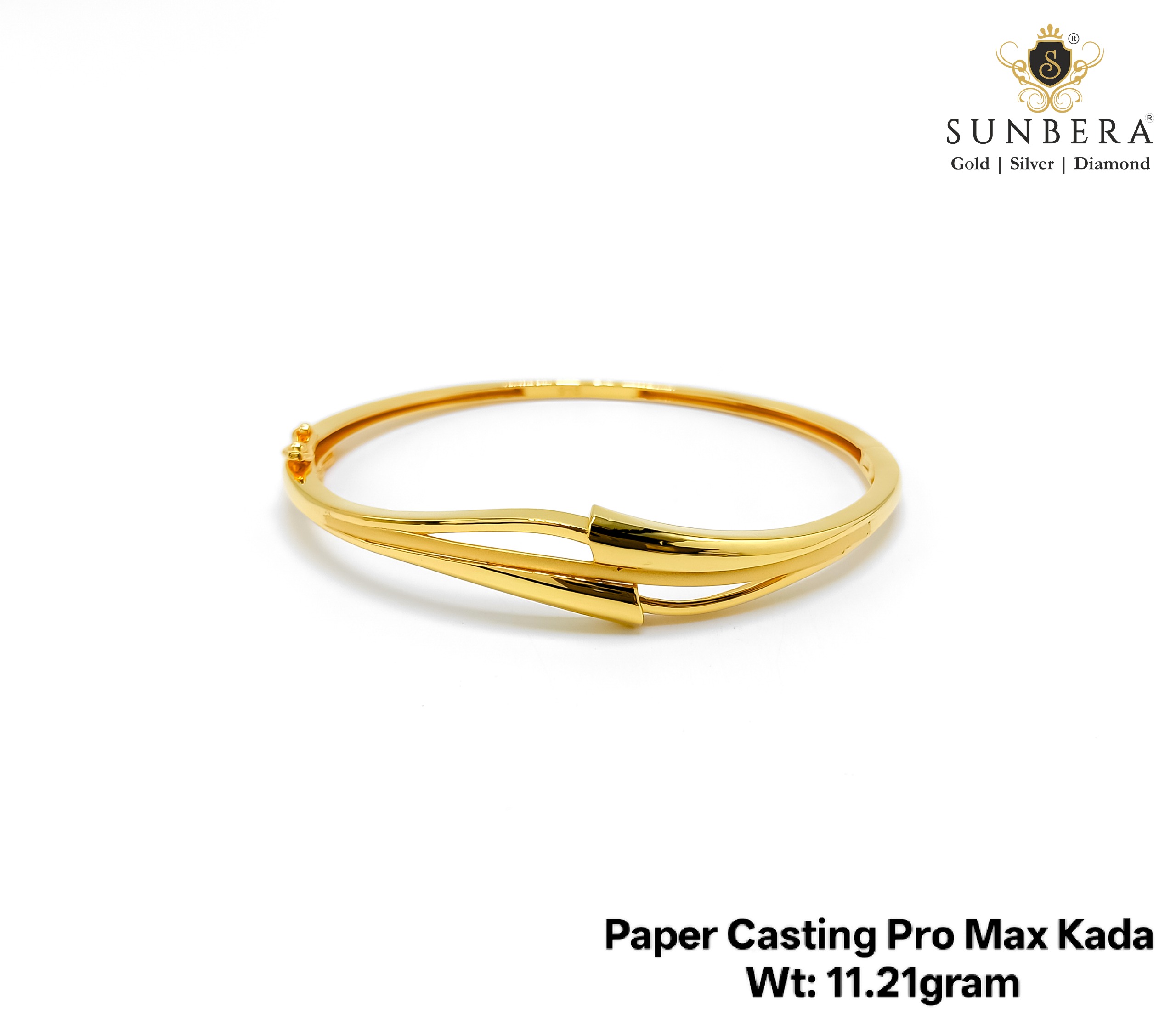 Paper Casting Pro Max Men’s Gold Kada – 11.21 Grams