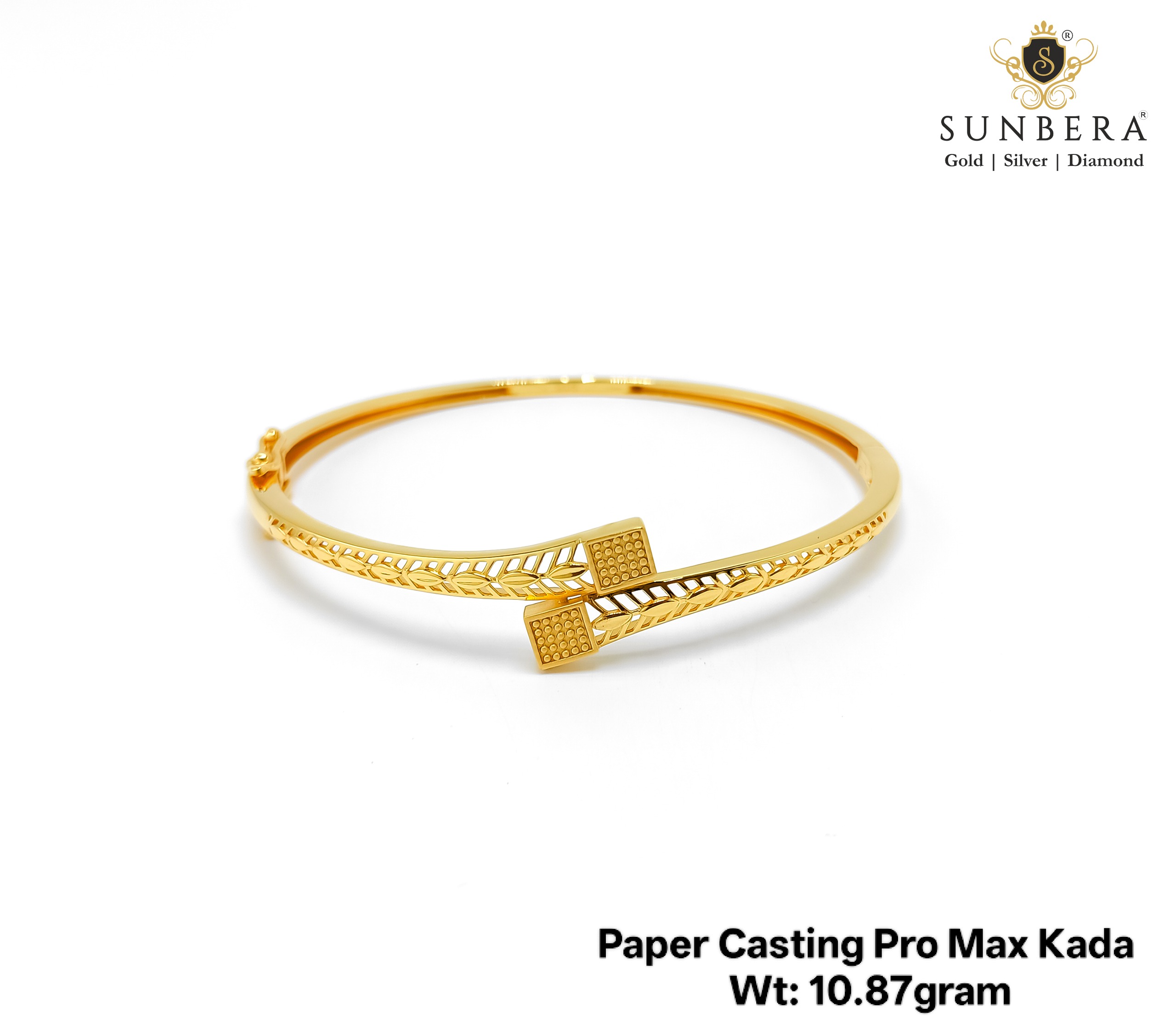 Sunbera Paper Casting Pro Max Gold Kada – 10.87 Grams