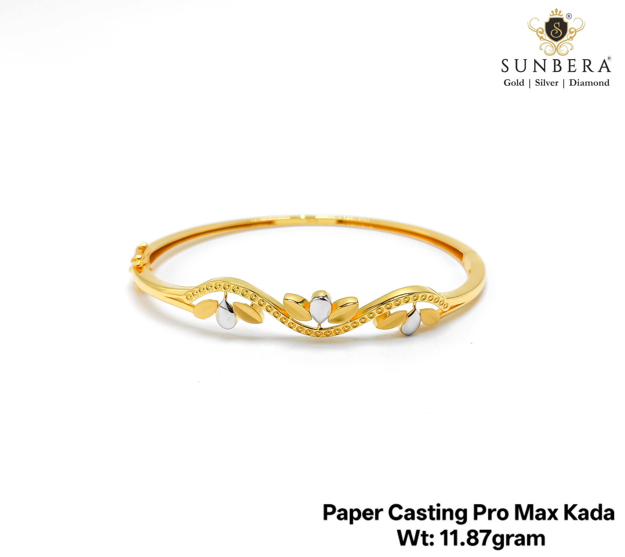 Sunbera Paper Casting Pro Max Gold Kada – 11.87 Grams