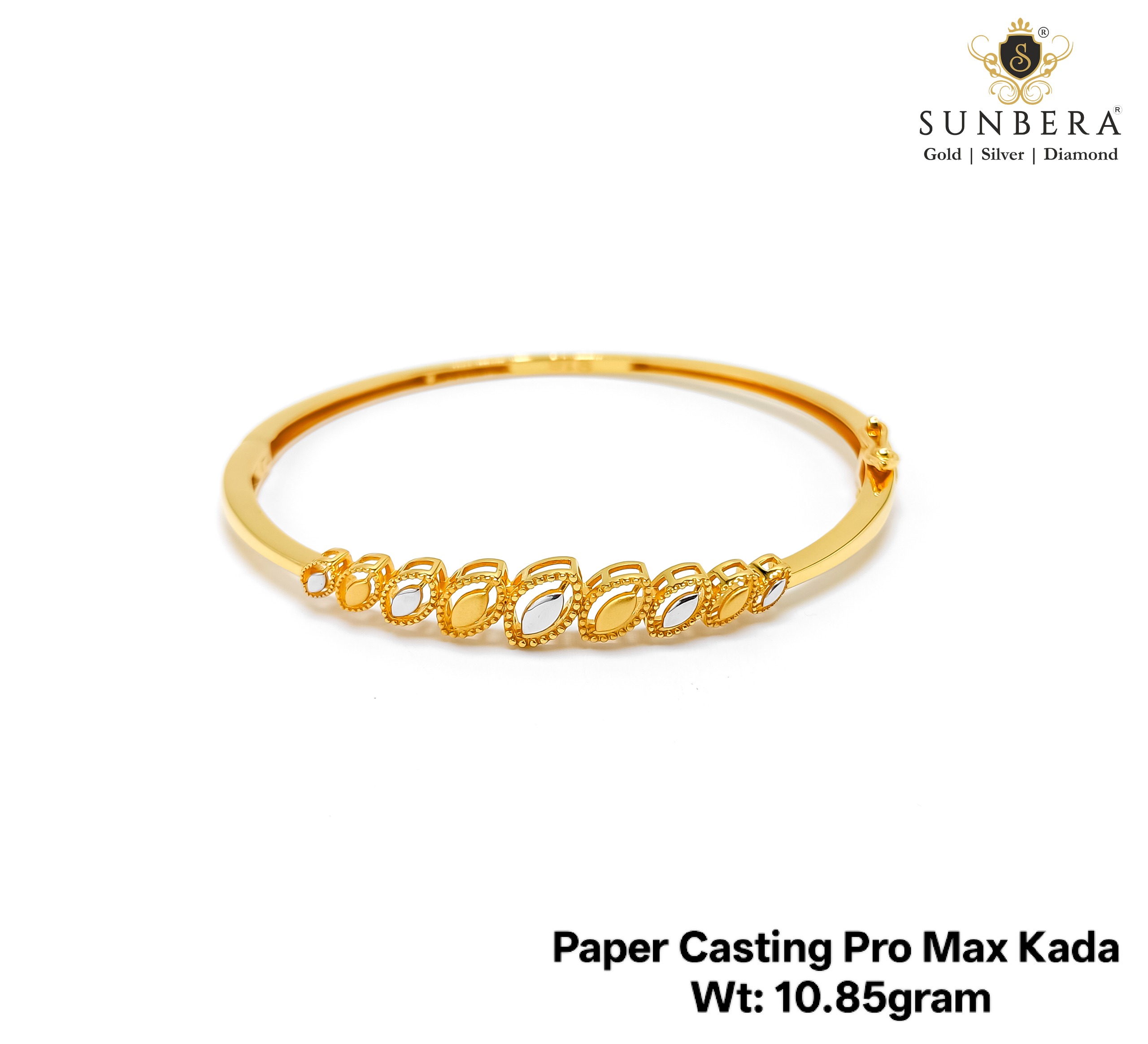Sunbera Paper Casting Pro Max Gold Kada – 10.85 Grams