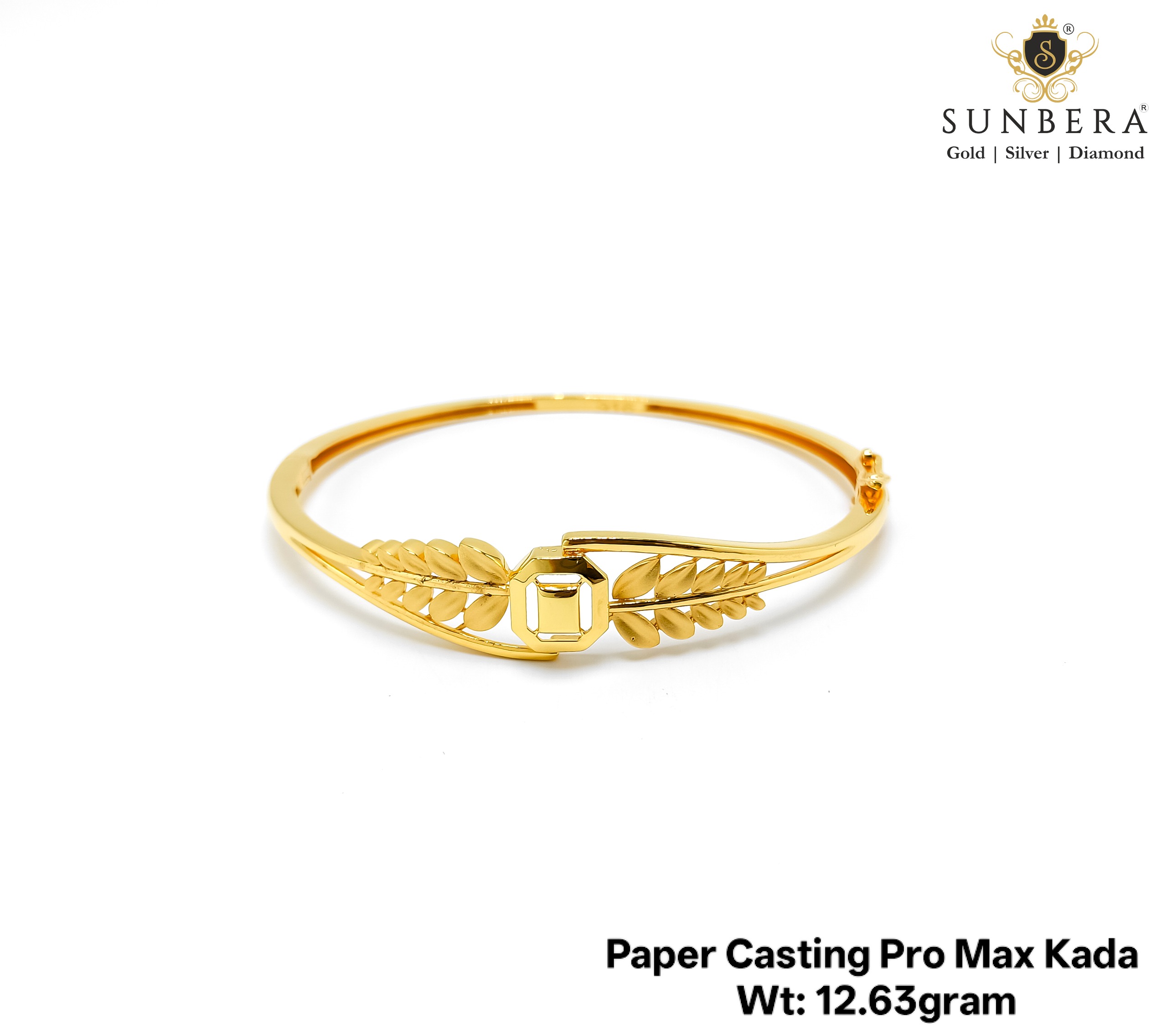 Paper Casting Pro Max Men’s Gold Kada – 12.63 Grams