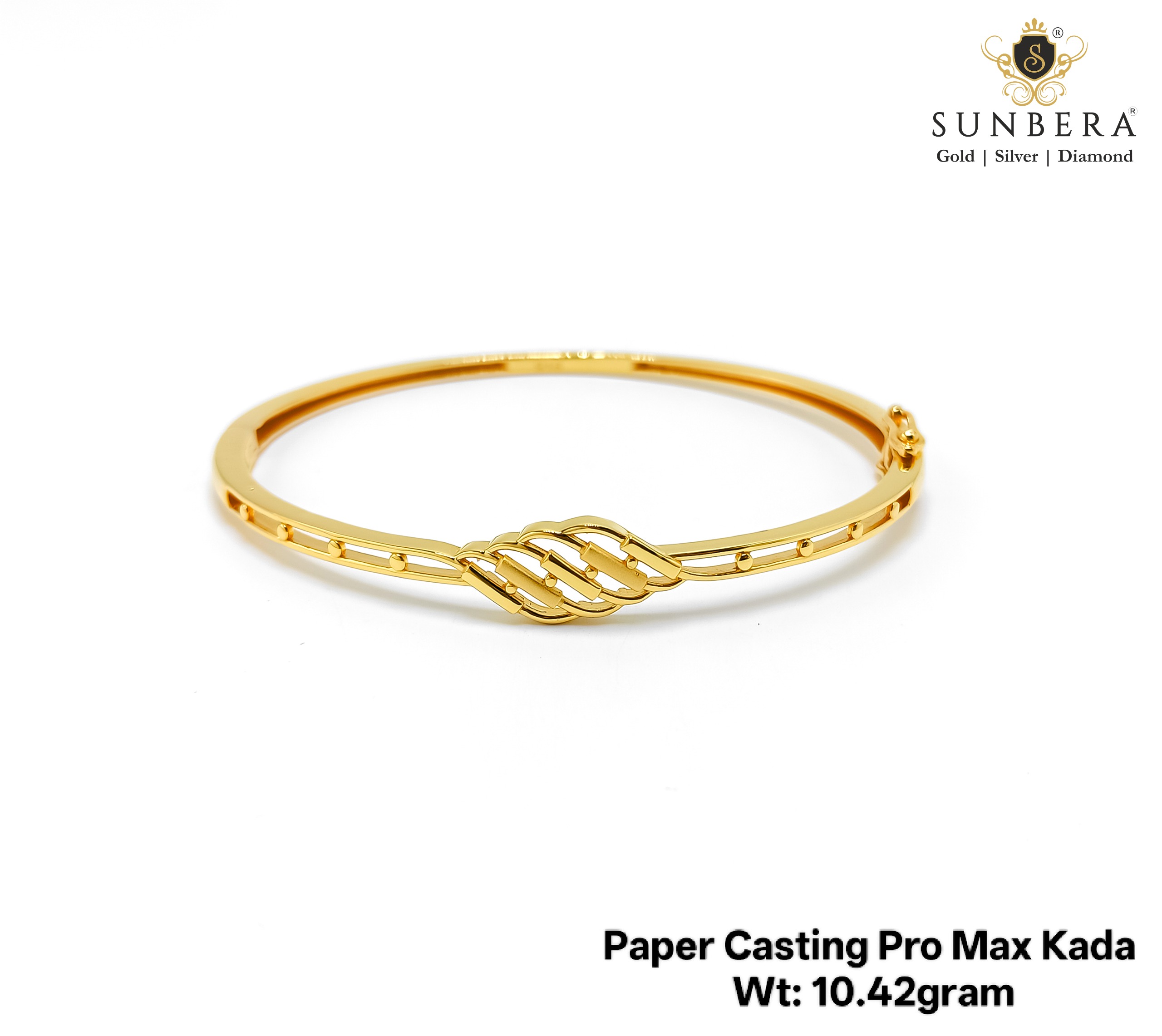 Paper Casting Pro Max Men’s Gold Kada – 10.42 Grams