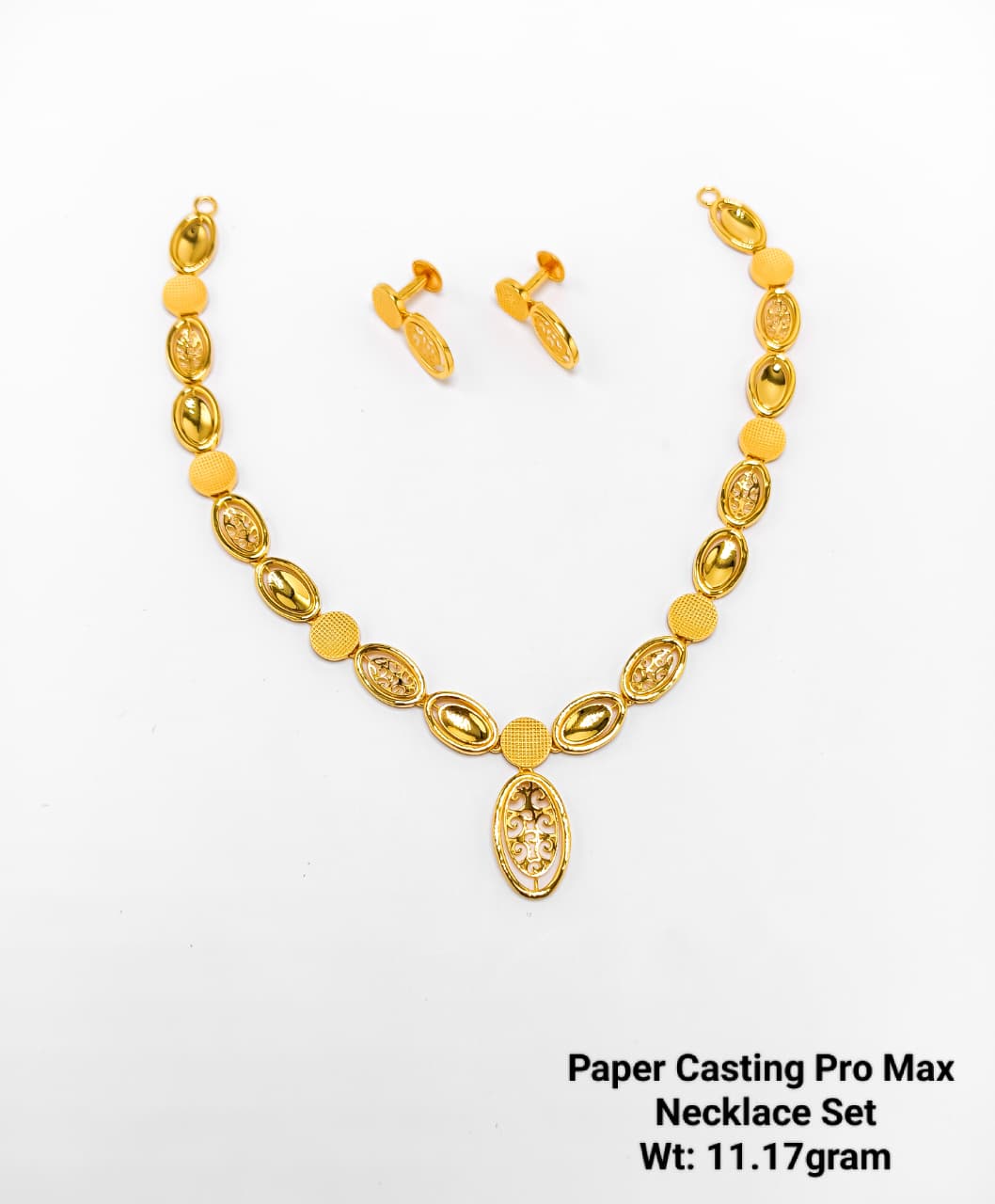 Paper Casting Pro Max Oval Motif Necklace Set (11.17 g)