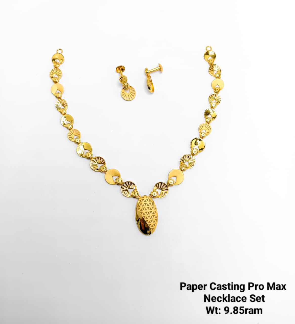 Paper Casting Pro Max Geometric Pendant Necklace Set (9.85 g)