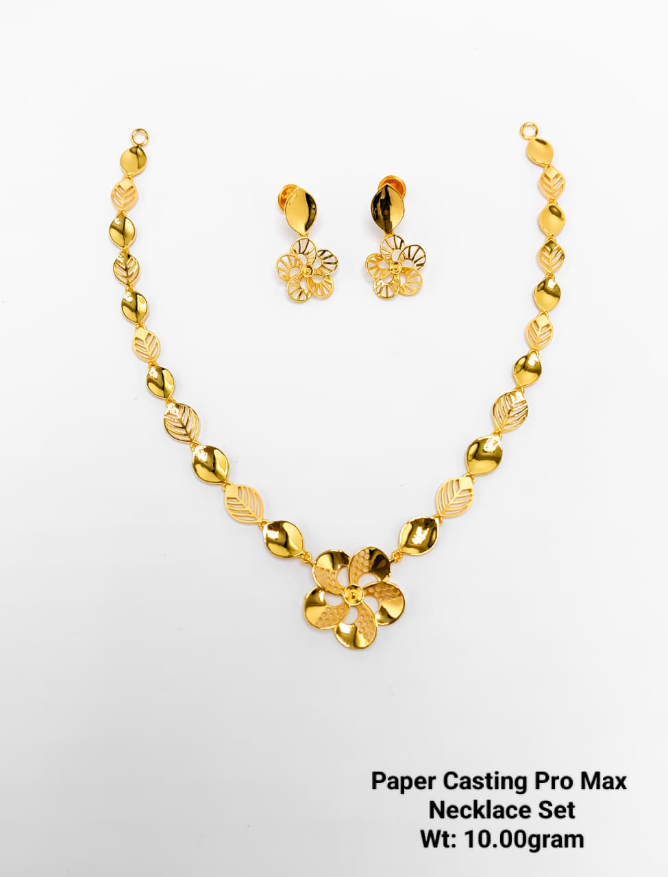 Paper Casting Pro Max Floral Leaf Necklace Set (10.00 g)