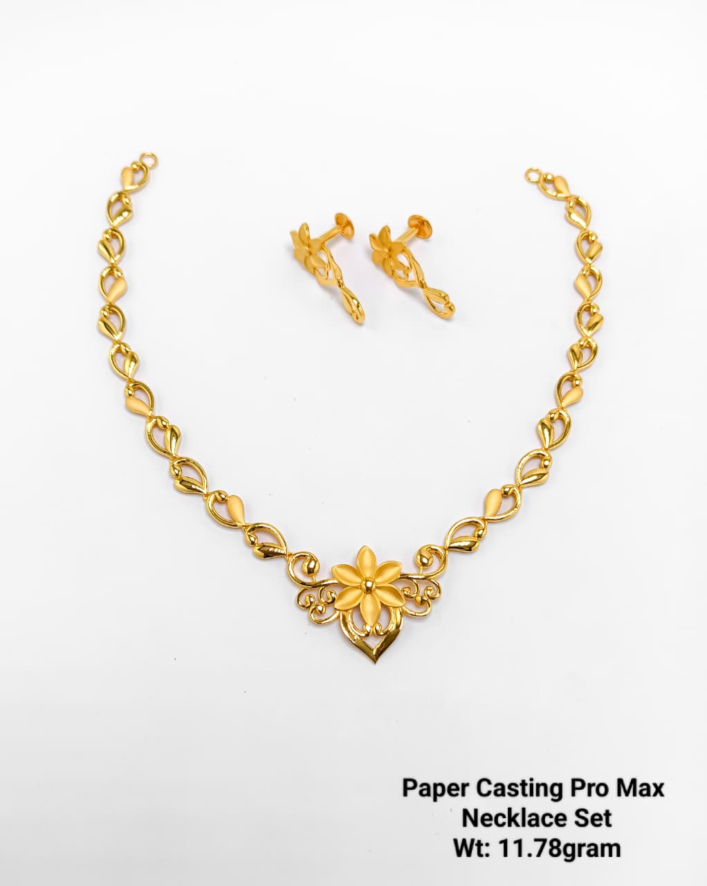 Paper Casting Pro Max Floral Heart Necklace Set (11.78 g)